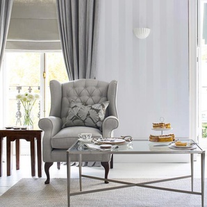 LAURA ASHLEY Vliestapete Lilleescent Streifen Tapeten FSC zertifiziert, mit lebhaftem Druck, 10 Meter Länge Gr. B/L: 0,52 m x 10 m, Rollen: 1 St., silberfarben (silber) Vliestapeten