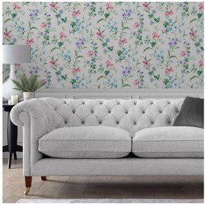 LAURA ASHLEY Vliestapete Poppy Meadow Pale Violet, glatt, geblümt, (1 St), 10mx52cm (ca. 5m2)