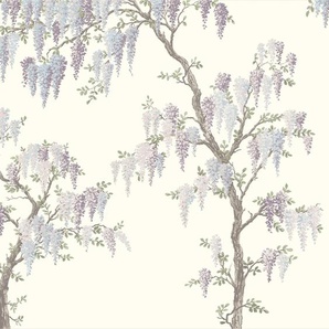 LAURA ASHLEY Vliestapete Wisteria Garden - Fototapete Tapeten Gr. B/L: 3 m x 2,8 m, Rollen: 1 St., bunt Blumentapeten