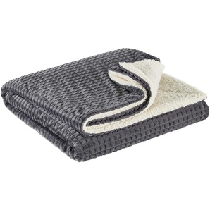 como Flanell Fleecedecke Lexi | grau | Synthetik | 150 cm |