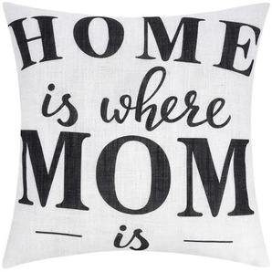 LAVIDA Kissen  Home is where Mom is ¦ weiß ¦ Maße (cm): B: 45