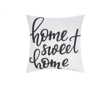 LAVIDA Kissen  Home Sweet Home ¦ weiß ¦ Maße (cm): B: 45