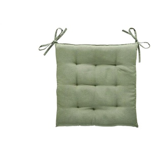 LAVIDA Stuhlkissen Susan - grün - Materialmix - 40 cm - 4 cm | Möbel Kraft
