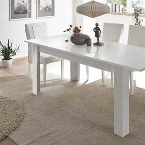 Ansteckplatte LC Basic Ansatztischplatten Gr. B/T: 48 cm x 90 cm, weiß (weiß hochglanz lack) Ansteckplatte Zubehör für Esstische Ansatztischplatten (48 cm)
