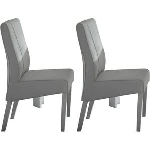 Esszimmerstuhl LC Ice Stühle Gr. B/H/T: 46 cm x 100 cm x 57 cm, 2 St., Kunstleder uni, weiß (weiß, weiß) Küchenstühle Stühle