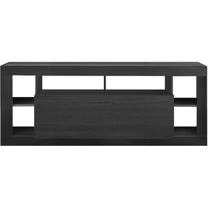 Lowboard LC Rimini Sideboards Gr. B/H/T: 172 cm x 66 cm x 42 cm, schwarz (schwarz melamin holzstruktur) Lowboards