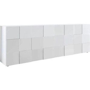 Sideboard LC Dama Sideboard Sideboards Gr. B/H/T: 241 cm x 84 cm x 42 cm, weiß (weiß hochglanz lack) Sideboards grifflos