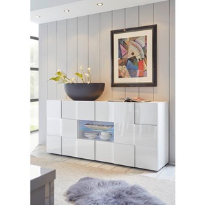 Sideboard Dama II 181 x 84 x 42cm Weiß/Hochglanz Weiß