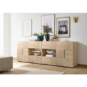 LC Spa Sideboard Dama III Eiche Sonoma Dekor Spanplatte 241x84x42 cm (BxHxT) Modern 2-türig 4 Schubladen