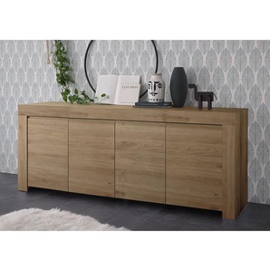 LC Spa Sideboard Firenze III Eiche Dekor Spanplatte 210x81x42 cm (BxHxT) Modern 4-türig