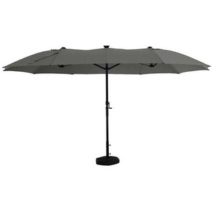LECO Doppel-Sonnenschirm* mit LED-Beleuchtung, oval, ca. 270 x 460 cm, anthrazit