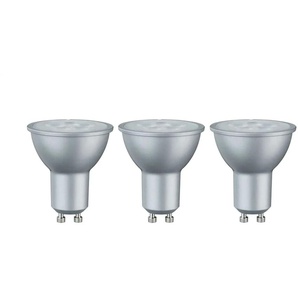 LED 3-er Pack GU10/ 6 5W  silber   ¦ silber ¦ Maße (cm): H: 5,4  Ø: 5.1