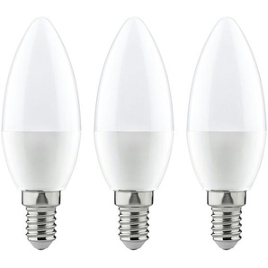 LED 3-er Pack, Kerze E14 4W, 250lm, 2700K - weiß - Materialmix - 10 cm - [3.5] | Möbel Kraft