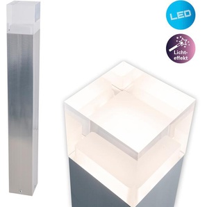 LED Außen-Stehlampe NÄVE Leah Lampen Gr. 1 flammig, Höhe: 62,00 cm, grau Außenstandleuchten EdelstahlKunststoff in metall blankopal incl. 15x LED warmweiß IP44