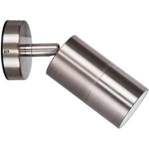 LED Außen-Wandleuchte HAVIT LIGHTING FORTIS Lampen Gr. 1 flammig, Ø 6 cm Höhe: 9 cm, Außen-Wandleuchte, silberfarben (edelstahlfarben) LED Außenwandleuchten Lampen