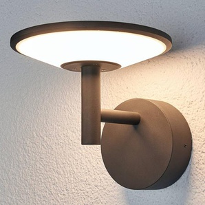 LED Aussenwandleuchte Fenia Lucande, schwarz, Aluminium, Modern, LED Wandleuchte außen 9619130