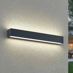 LED Aussenwandleuchte Lengo Arcchio, schwarz, Aluminium, Modern, LED Wandleuchte außen 9616256