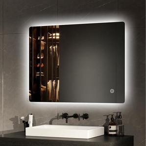 LM09 LED Badezimmerspiegel mit Kaltweiss Beleuchtung, Einstellbare Helligkeit, Touchschalter