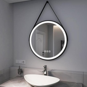LED Badezimmerspiegel mit Beleuchtung 3 Lichtfarbe dimmbar, Antibeschlag, Speicherfunktion, Touch