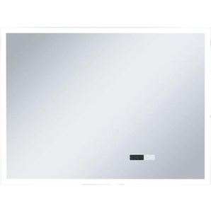 LED-Badspiegel mit Berührungssensor und Zeitanzeige 80x60 cm Vidaxl