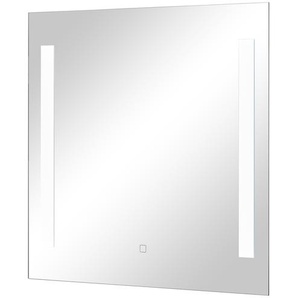LED-Badspiegel - verspiegelt - Glas - 70 cm - 70 cm - 3 cm | Möbel Kraft