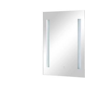 LED-Badspiegel - verspiegelt - Glas - 50 cm - 70 cm - cm 3,0 | Möbel Kraft