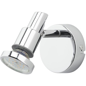 LED-Badspot 1-flammig chrom ¦ silber ¦ Maße (cm): H: 10,6 Ø: 8