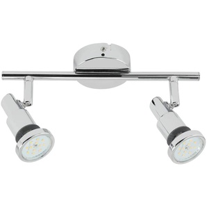 LED-Badspot 2-flammig chrom - silber - Materialmix - 8 cm - 12,3 cm | Möbel Kraft