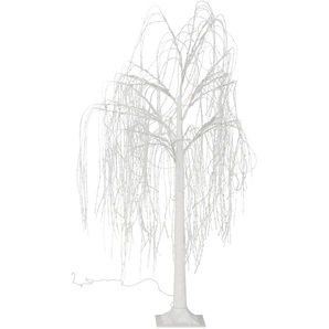 LED Baum ANDAS Trauerweide, Weihnachtsdeko aussen Lampen Gr. 252 flammig, Höhe: 150 cm, weiß (weiß, natur) Dekofiguren
