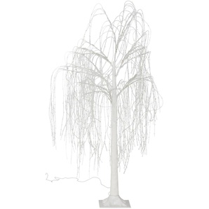 LED Baum ANDAS Trauerweide, Weihnachtsdeko aussen Lampen Gr. 252 flammig, Höhe: 150 cm, weiß (weiß, natur) Dekofiguren für den Innen- und Außenbereich