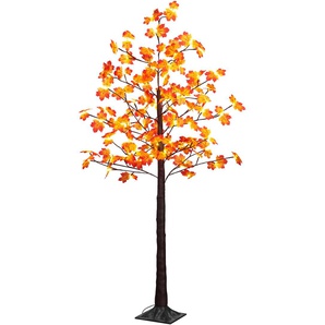 LED Baum BONETTI Weihnachtsdeko Lampen Gr. 96 flammig, Höhe: 180,00 cm, 1 St., beige (ahornfarben) Dekoweihnachtsbäume Beleuchteter Deko-Herbstbaum mit Ahornblättern
