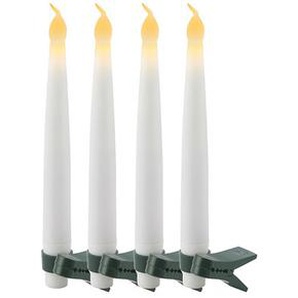 LED-Baumkerzen kabellos Carolin Sirius Kunststoff, weiß, 15 cm