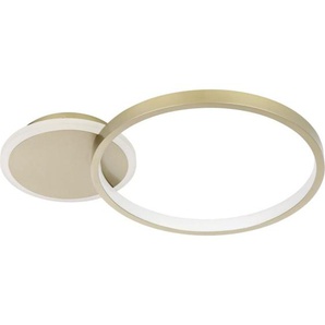 Led cct Deckenleuchte Gafares weiß-gold 40,5 x 29 cm gold, weiß Deckenlampen & Kronleuchter - Eglo