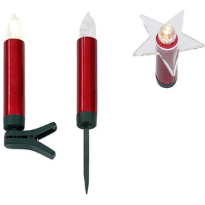 LED-Christbaumkerzen BONETTI Weihnachtsdeko aussen, Christbaumschmuck Lichterketten Gr. Dioden 25 St., x, rot Lampe Lichterkette Weihnachtsbaumbeleuchtung Weihnachtsbaumkerze Weihnachtsbeleuchtung Weihnachtsdekoration Lichterketten Lichternetze kabellos,