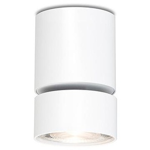 LED-Deckenaufbauleuchte Wittenberg 4.0 Fernrohr Mawa Design weiß matt, Designer Jan Dinnebier, 11.6 cm