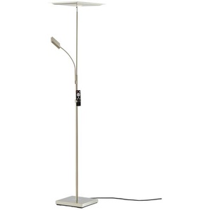 LED-Deckenfluter, 2-flammig mit Fernbedienung `eckig´ - silber - Materialmix - 36 cm - 180 cm | Möbel Kraft