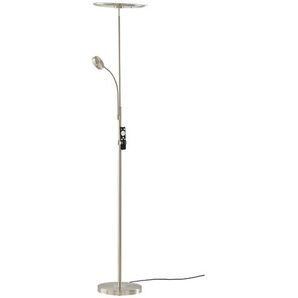 LED-Deckenfluter, 2-flammig mit Fernbedienung ¦ silber ¦ Maße (cm): H: 180  Ø: 28