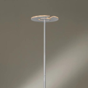 LED Deckenfluter FISCHER & HONSEL Dent Lampen Gr. Ø 35,00 cm Höhe: 180,00 cm, grau (nickelfarben) Deckenfluter