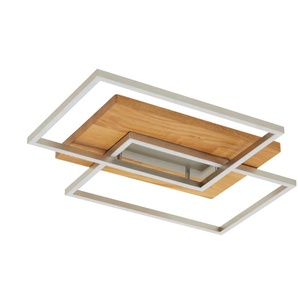 LED-Deckenleuchte 2-flammig Eiche natur - holzfarben - Materialmix - 50 cm - 7 cm - cm 42,0 | Möbel Kraft
