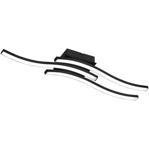 LED-Deckenleuchte  3-flammig  schwarz   ¦ schwarz ¦ Maße (cm): B: 56 H: 7 T: 12.0