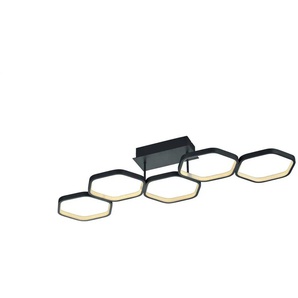 LED-Deckenleuchte 4-flammig grau - grau - Materialmix - 90 cm - 15 cm - cm 30,0 | Möbel Kraft