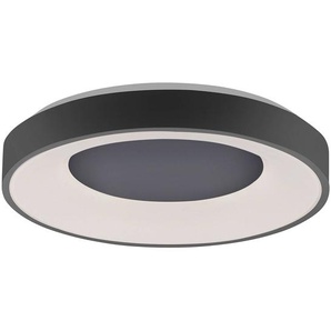 LED-Deckenleuchte Anika 48 x 8 x 48cm Grau/Schwarz Material: Metall, Kunststoff Metallart: Eisen Oberfläche Metall: Lackiert LED LED-Platine