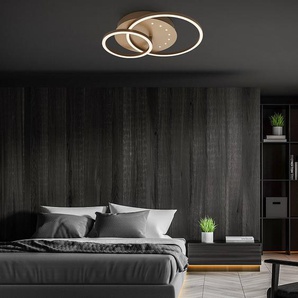 LED-Deckenleuchte Arruda Rund Ø 30cm Braun/Gold/Gold Aluminium, pulverbeschichtet Polypropylen LED LED-Platine