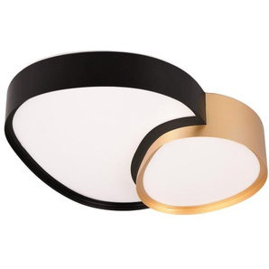 LED-Deckenleuchte CCT Rise, schwarz/gold, 43,5 cm, inkl. Fernbedienung