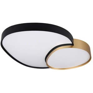 LED-Deckenleuchte CCT Rise, schwarz/gold, 77 cm, inkl. Fernbedienung