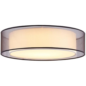 LED-Deckenleuchte Chloe 50 x 16 x 50cm Grau Mischgewebe Nicht austauschbare LEDs