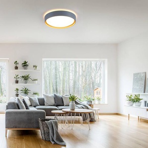 LED-Deckenleuchte Emilia Ø 40cm Grau/Grau Kunststoffart: Polycarbonat Material: Kunststoff LED LED-Platine