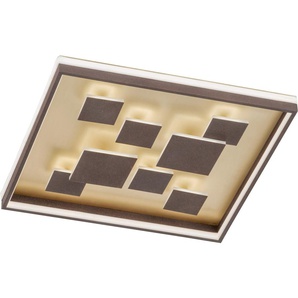 LED Deckenleuchte FISCHER & HONSEL Rico Lampen Gr. 1 flammig, Höhe: 9 cm, braun (rostbraun, goldfarben) LED Deckenleuchte Deckenlampen