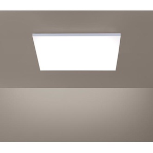 LED-Deckenleuchte Frameless V 62 x 7 x 62cm Weiß Kunststoffart: Acrylglas Material: Metall, Kunststoff Metallart: Eisen Oberfläche Metall: