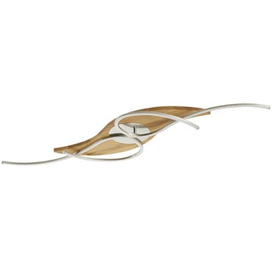 LED-Deckenleuchte - holzfarben - Materialmix - 128 cm - 9 cm - cm 38,0 | Möbel Kraft